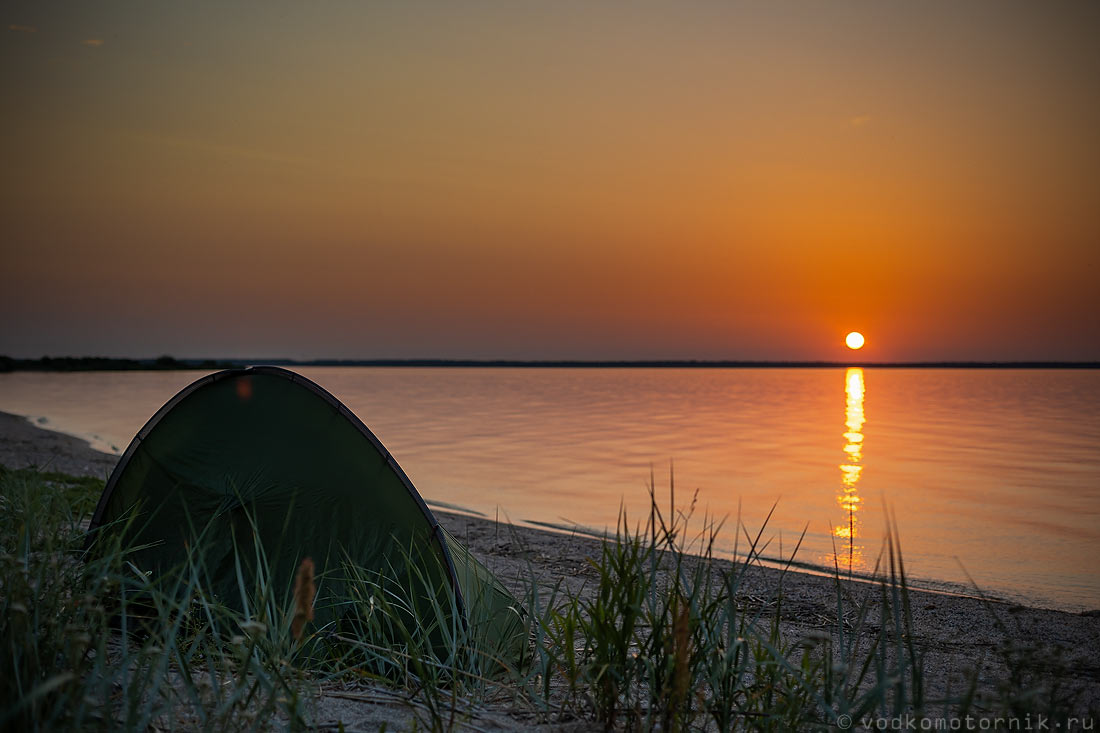 Лагерь на берегу Куршского залива